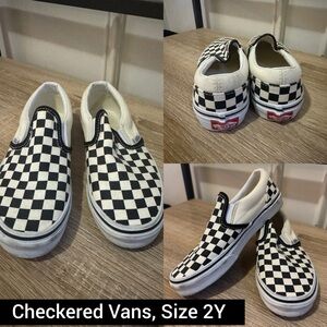 Vans Black and White Checkered Slip-Ons